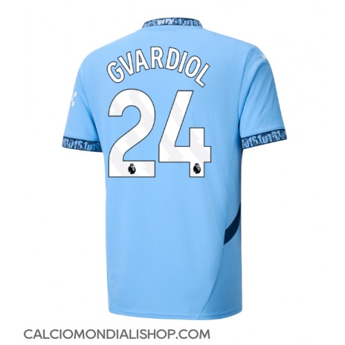 Maglie da calcio Manchester City Josko Gvardiol #24 Prima Maglia 2024-25 Manica Corta